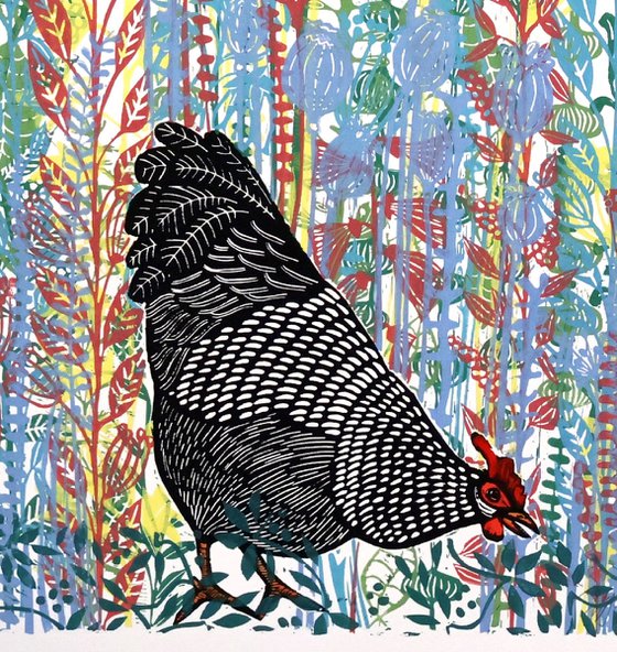 Rooster and Hen print set