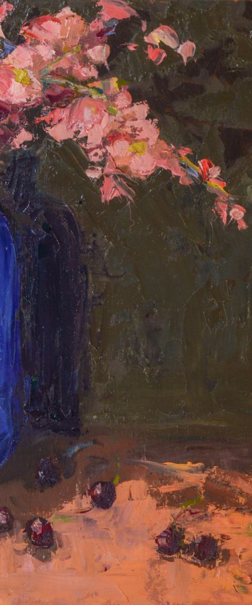 Blue Vase and Blossoms by Kristina Sellers