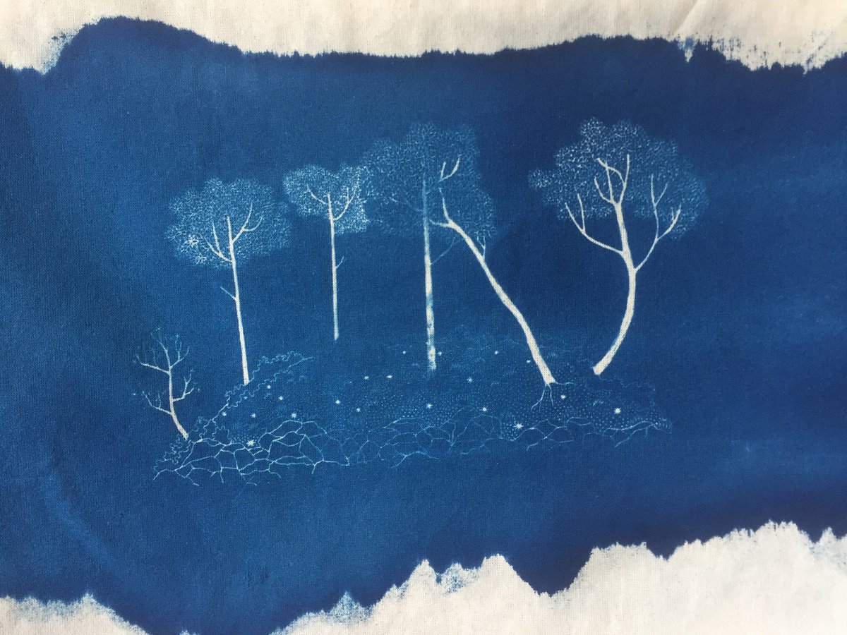 Ghost Tree Island (unframed on calico) by Hannah Battershell