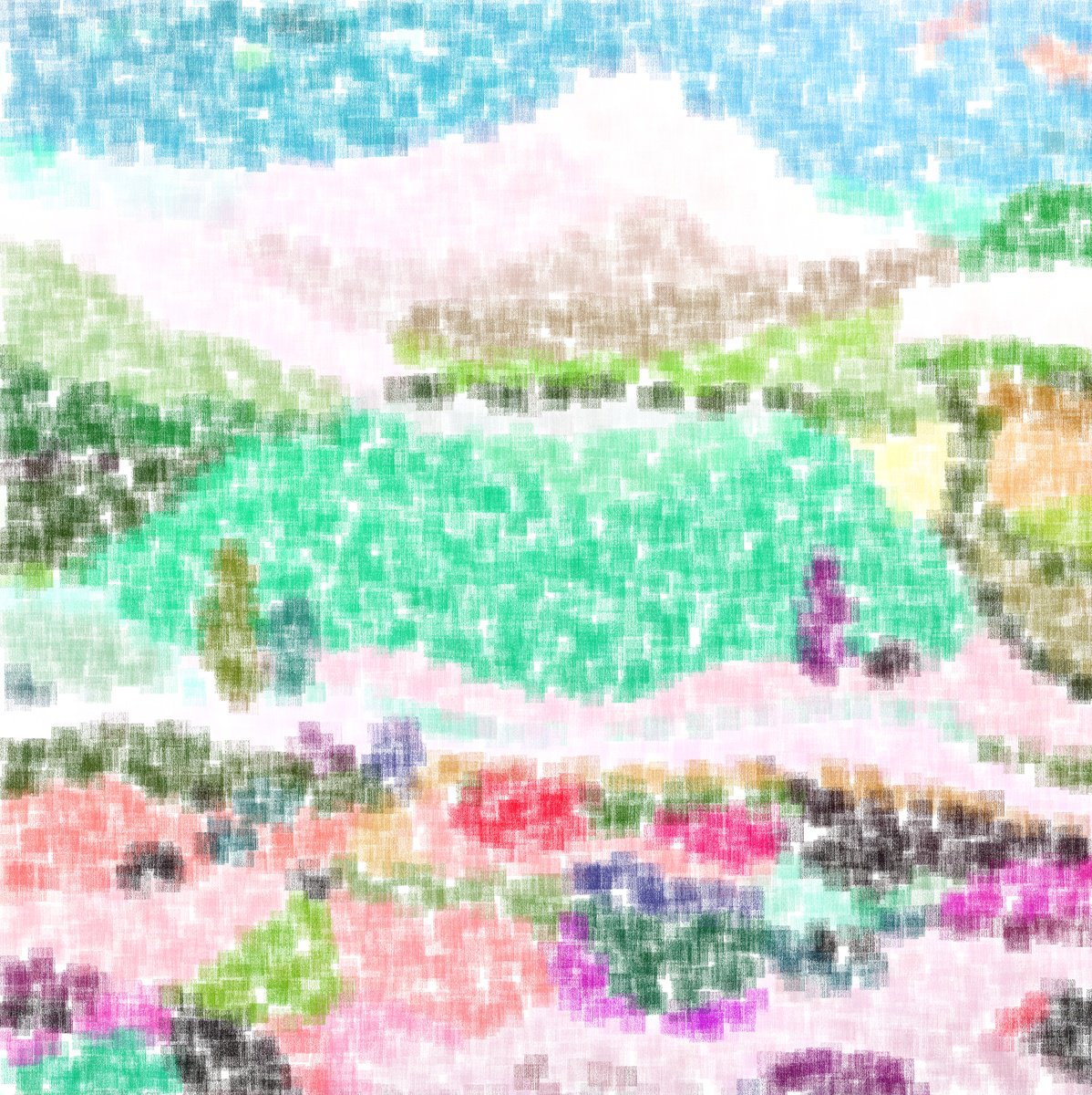 Impressionistic Giclee Print , Lakes I By Alejos, 17 X 17, Artwork For Sale On Artfinder