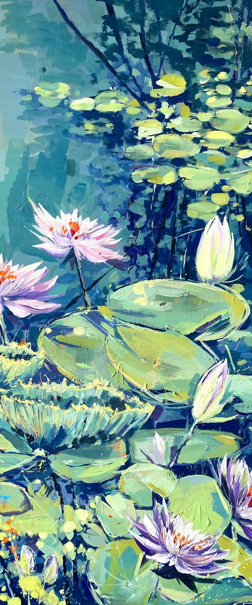 Flowering Water Lilies 3 by Irina Rumyantseva