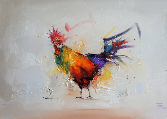 The  happy rooster