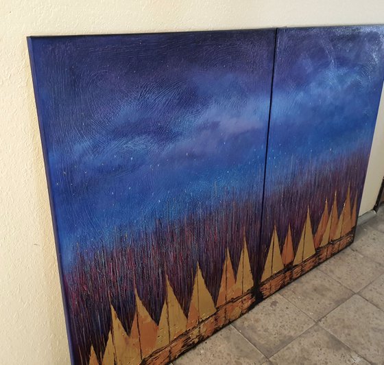 Golden Sails (diptych)