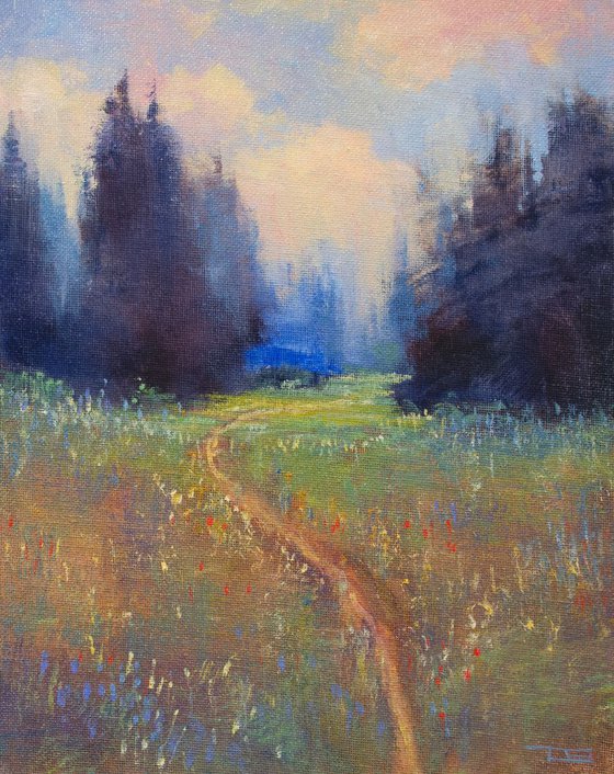 Country Path impressionist plein air style