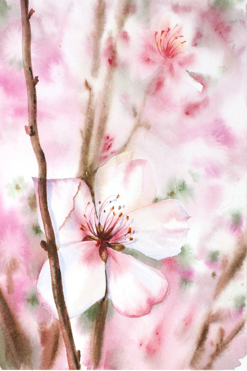 Blossoming Apple Tree by Olga Koelsch