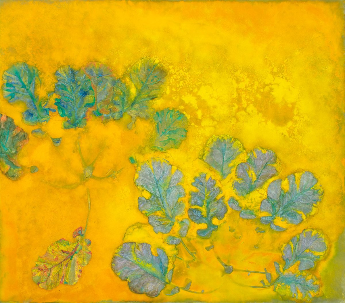 Abstract Landscape Painting By Milena Nicosia, 56 X 49", Miraggi, Le Radici Dell