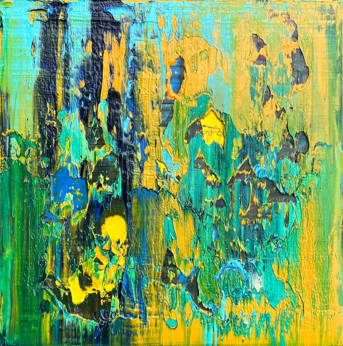 Abstract Oil Painting By Svitlana Andriichenko, 12 X 12", Return, Original Artwork