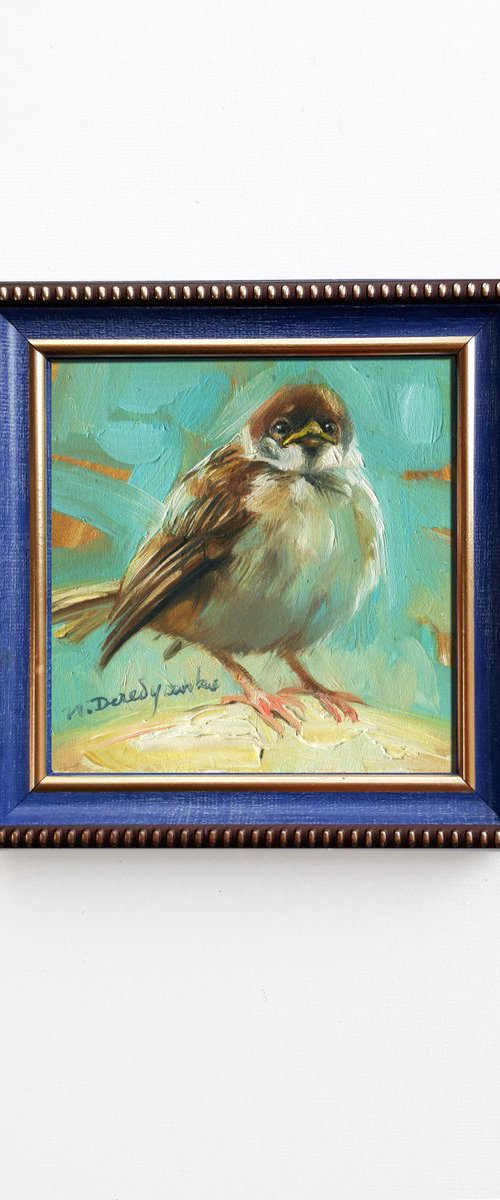 Sparrow bird by Nataly Derevyanko