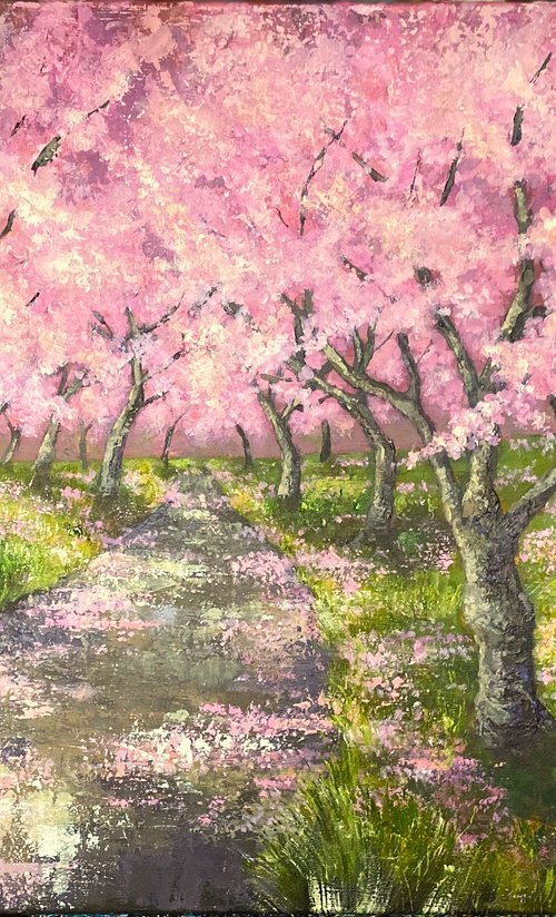 Under Blossom Trees by Colette Baumback
