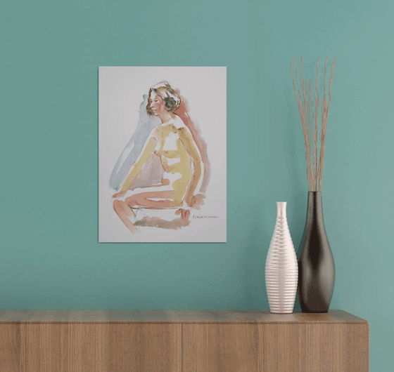 Seated female nude