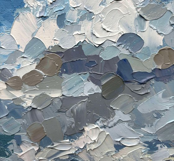 "Through the clouds"