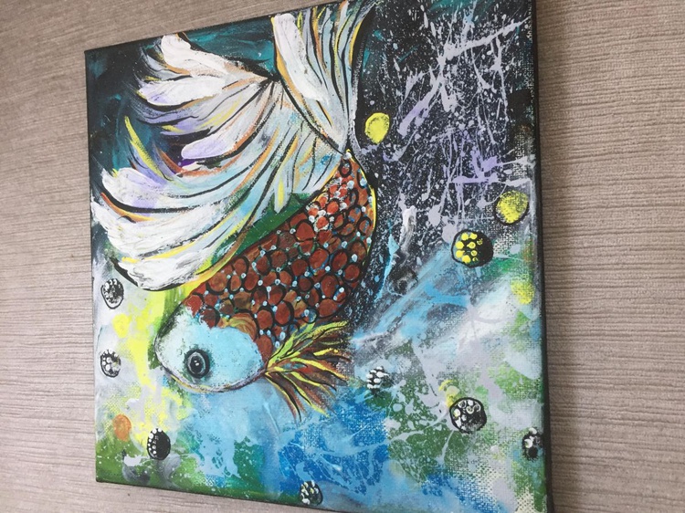 Exotic Fish Acrylic Art Fish Painting Original A Artfinder