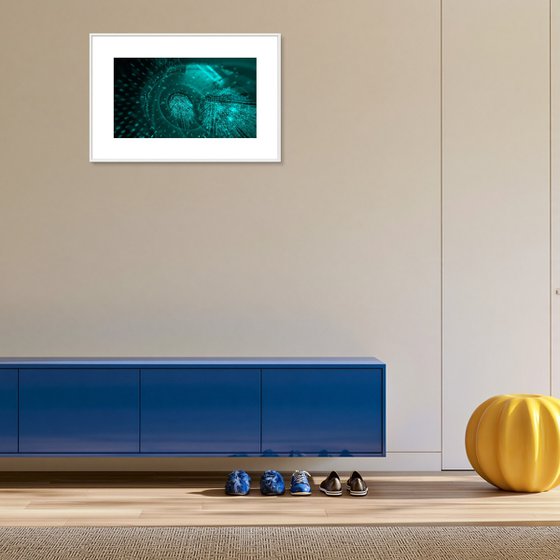 cyan chandelier