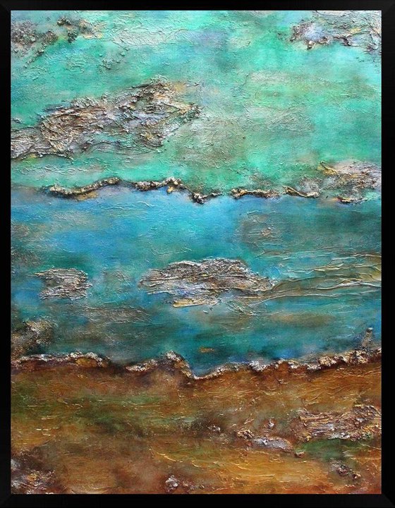 Oceans Alive  Large Acrylic Painting (framed)