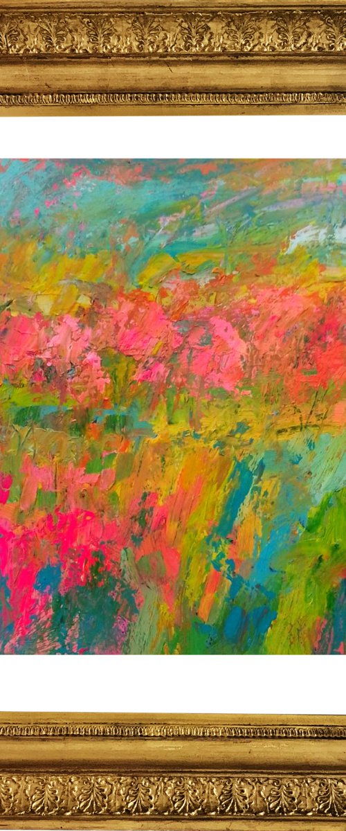 Abstract Landscape with Blossom Trees by Jan Rippingham