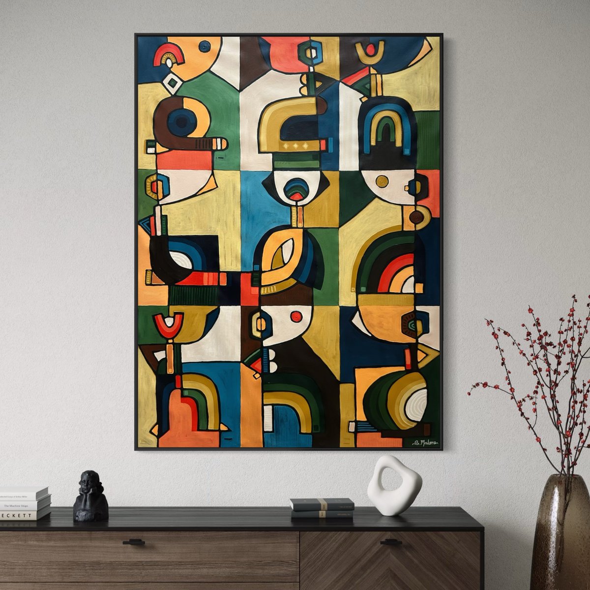 Dancing Between Moons By Samantha Malone, 37 X 51, Artwork For Sale On Artfinder