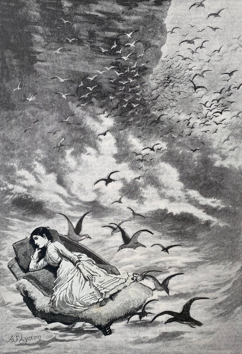 Surrealistic Portrait Collage By Tudor Evans, 7 X 10", Birds And Birds, Original Artwork