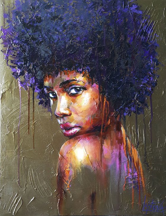 Portrait woman painting Portrait " Princess of Africa "