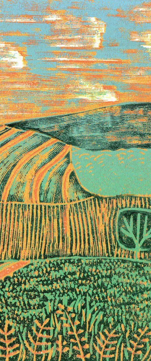 'Sunset over the Fields' by Layla Khani (aka Laylart)