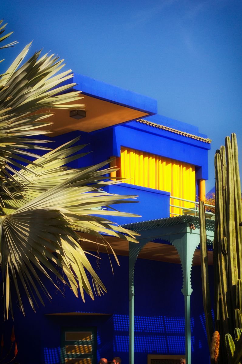 Photorealistic Cityscapes Photograph By Marc Ehrenbold, 30 X 40", Jardin Majorelle In Marrakech, Original Artwork