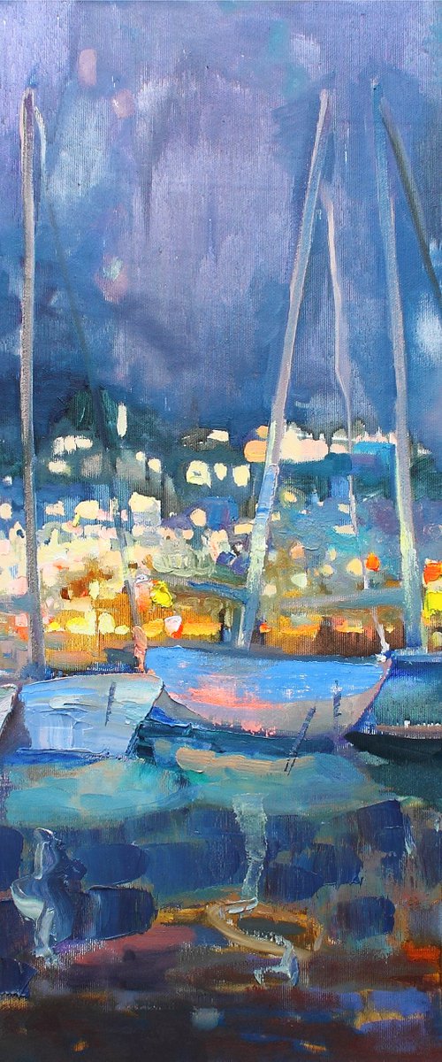 Night lights in Kotor. Montenegro by Anastasiia Grygorieva
