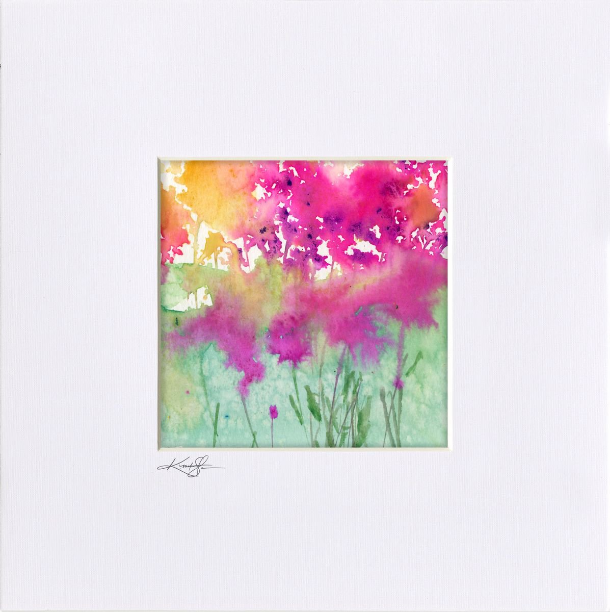 A Walk Among The Flowers 10 - Abstract Floral Watercolor painting by Kathy Morton Stanion by Kathy Morton Stanion