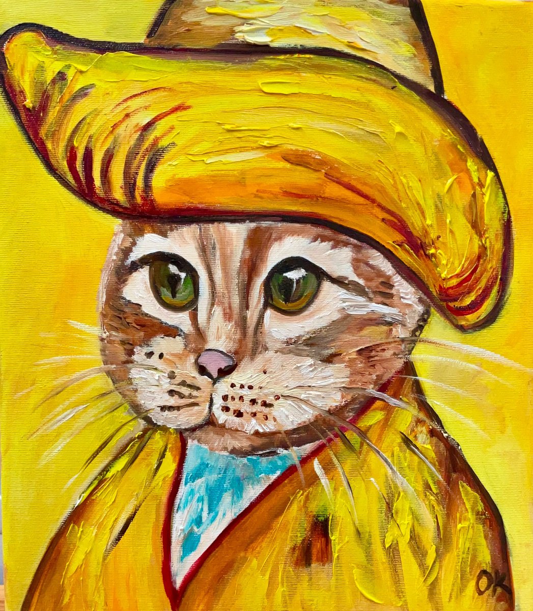 Cat, Vincent Van Gogh. by Olga Koval