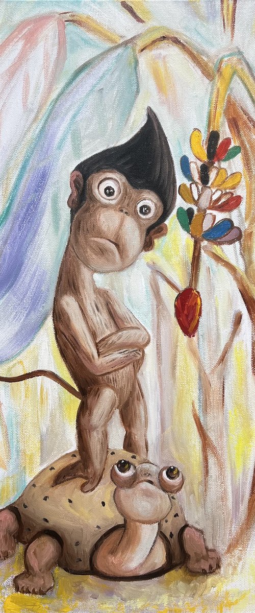 Babu and friend by Ta Byrne