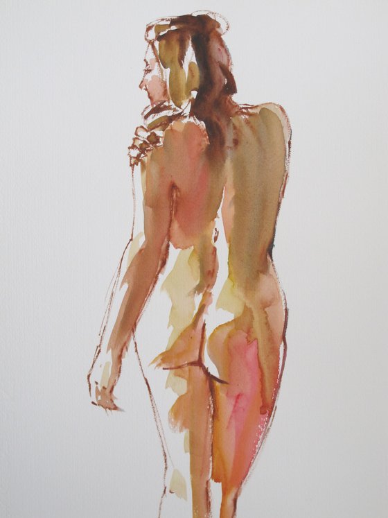 Standing female nude