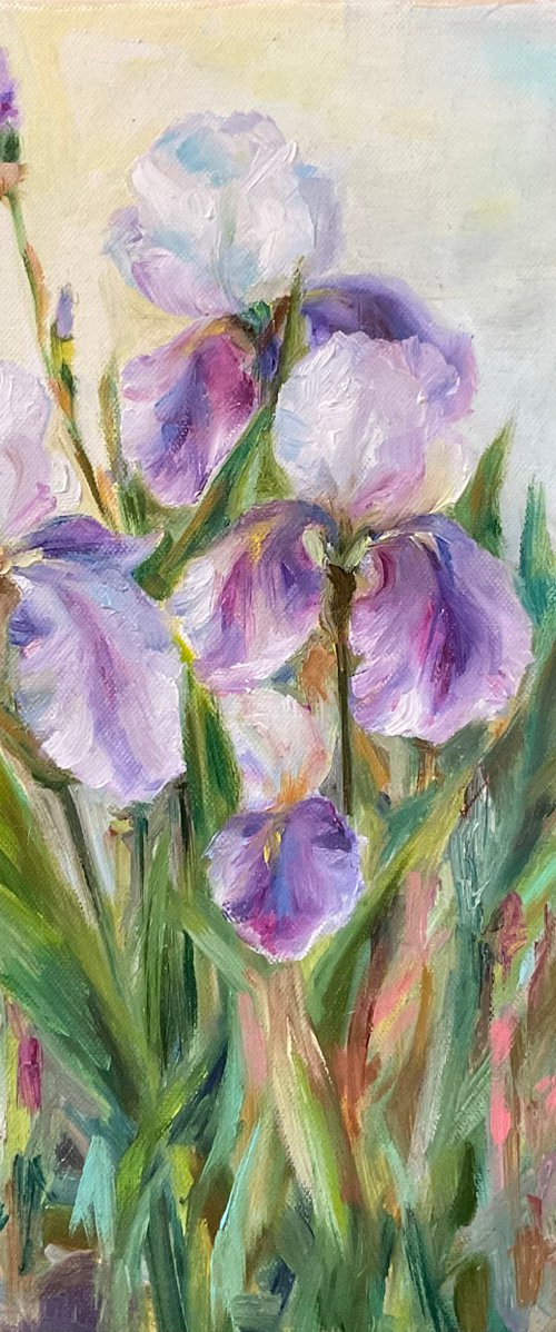 DELICATE IRISES by Vera Klimova