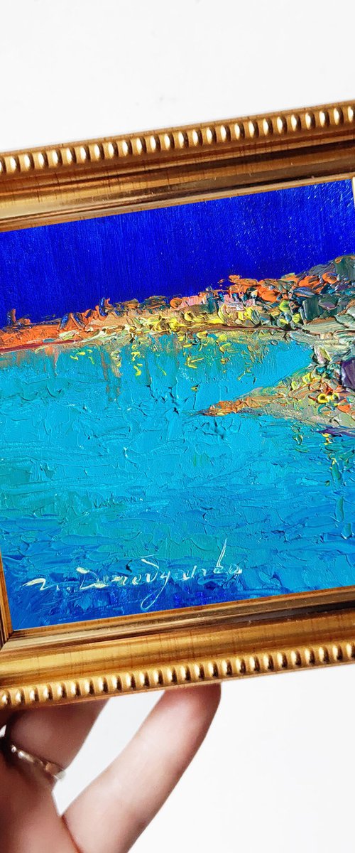 Abstract seascape painting by Nataly Derevyanko