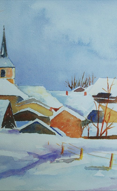 Larringes, Haute Savoie, in winter by Jean-Noël Le Junter