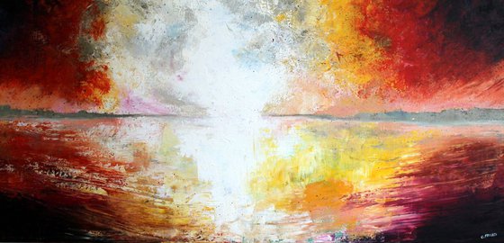 Smoke City - Large,original abstract painting