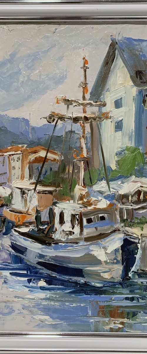Harbor Idyll. yachts,boats. by Vita Schagen