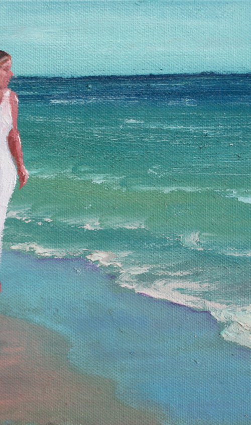 ON THE BEACH II /  ORIGINAL PAINTING by Salana Art