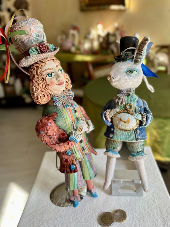 Hatter with the Rabbit, time for a tea.