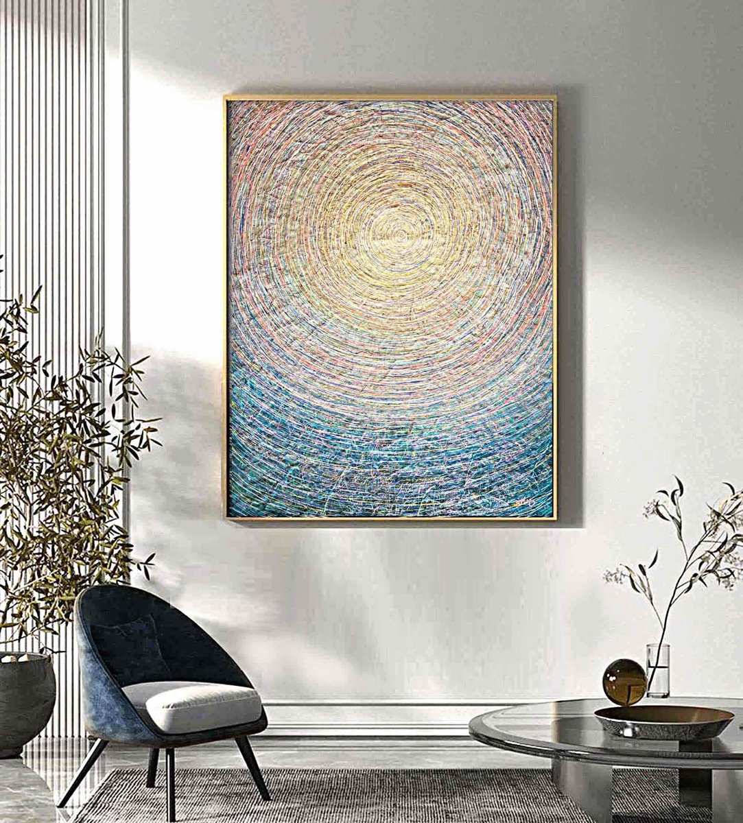 Impressionistic Landscape Acrylic Painting By Nadiia Antoniuk, 45 X 59", One More Blessed Day, Original Artwork