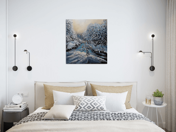 The silence of a frosty morning is heard