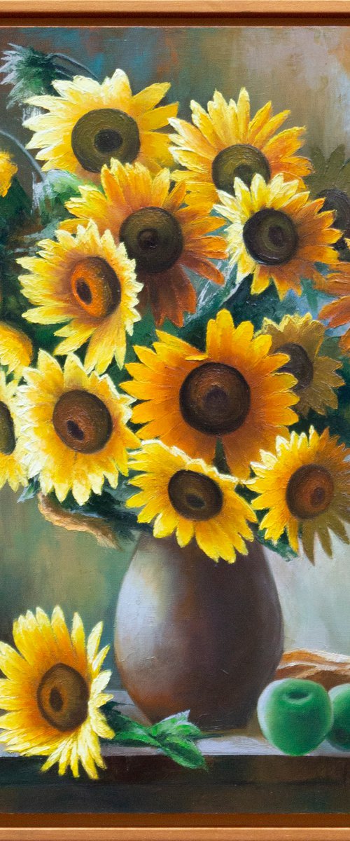 NATUREMORTE WITH SUNFLOWERS by Oleksii Vylusk