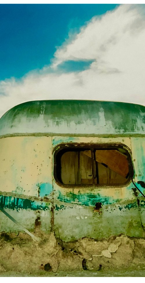 Eroded Trailer, Bombay Beach, Salton Sea, California by Richard Heeps