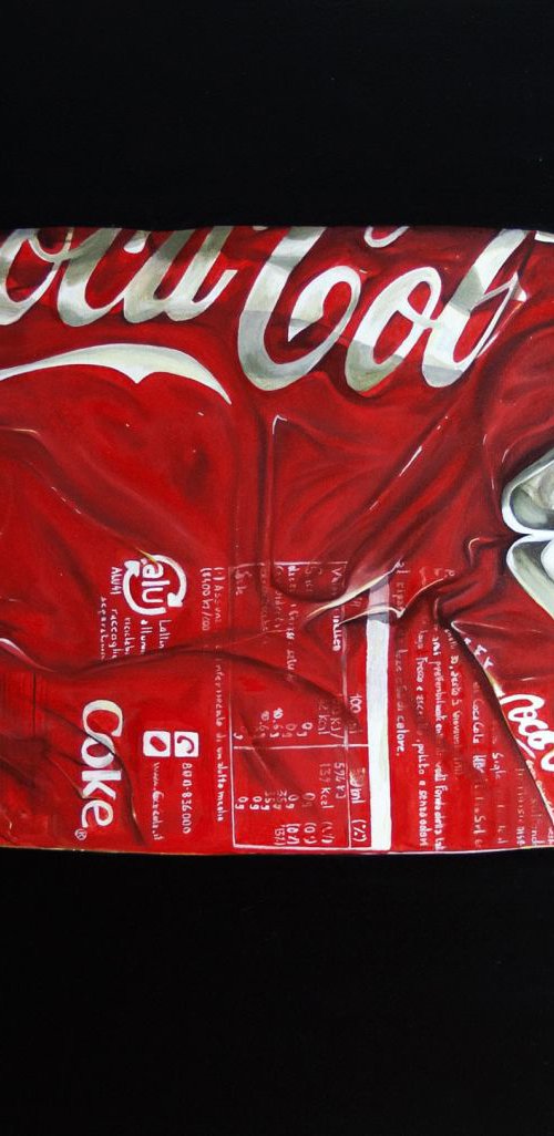 Coca Cola can crushed by Gennaro Santaniello