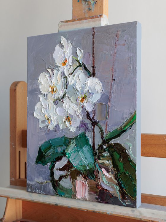 Blooming Orchid painting