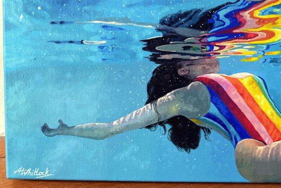 Submerge I - swimming painting