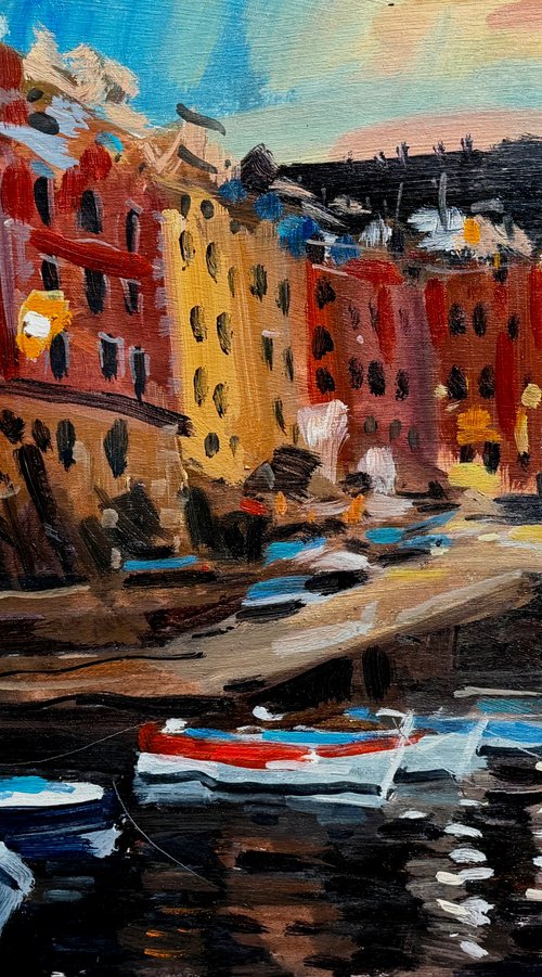 Harbor Moments in Cinque Terre by Paul Cheng