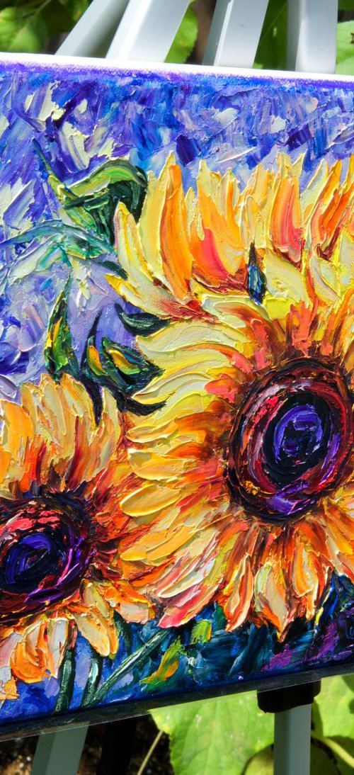 Sunflower Field Commission by Lena Owens at OLena Art