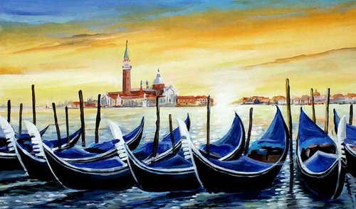 Gondola at Morning Venice by Samiran Sarkar