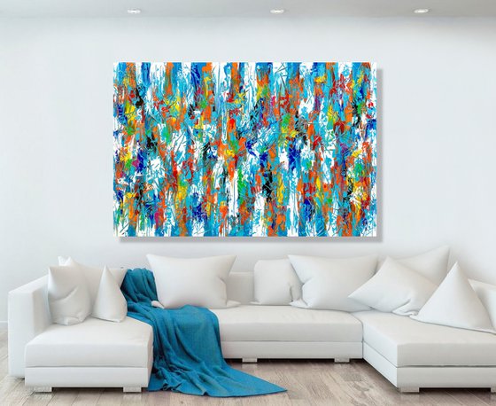 COMMISSIONED ARTWORK FOR M N-K- Emotion & Energy of Color #7 - TEXTURED ABSTRACT ART –  READY TO HANG!