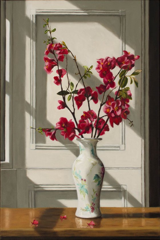 Japanese Quince, Chinese Vase