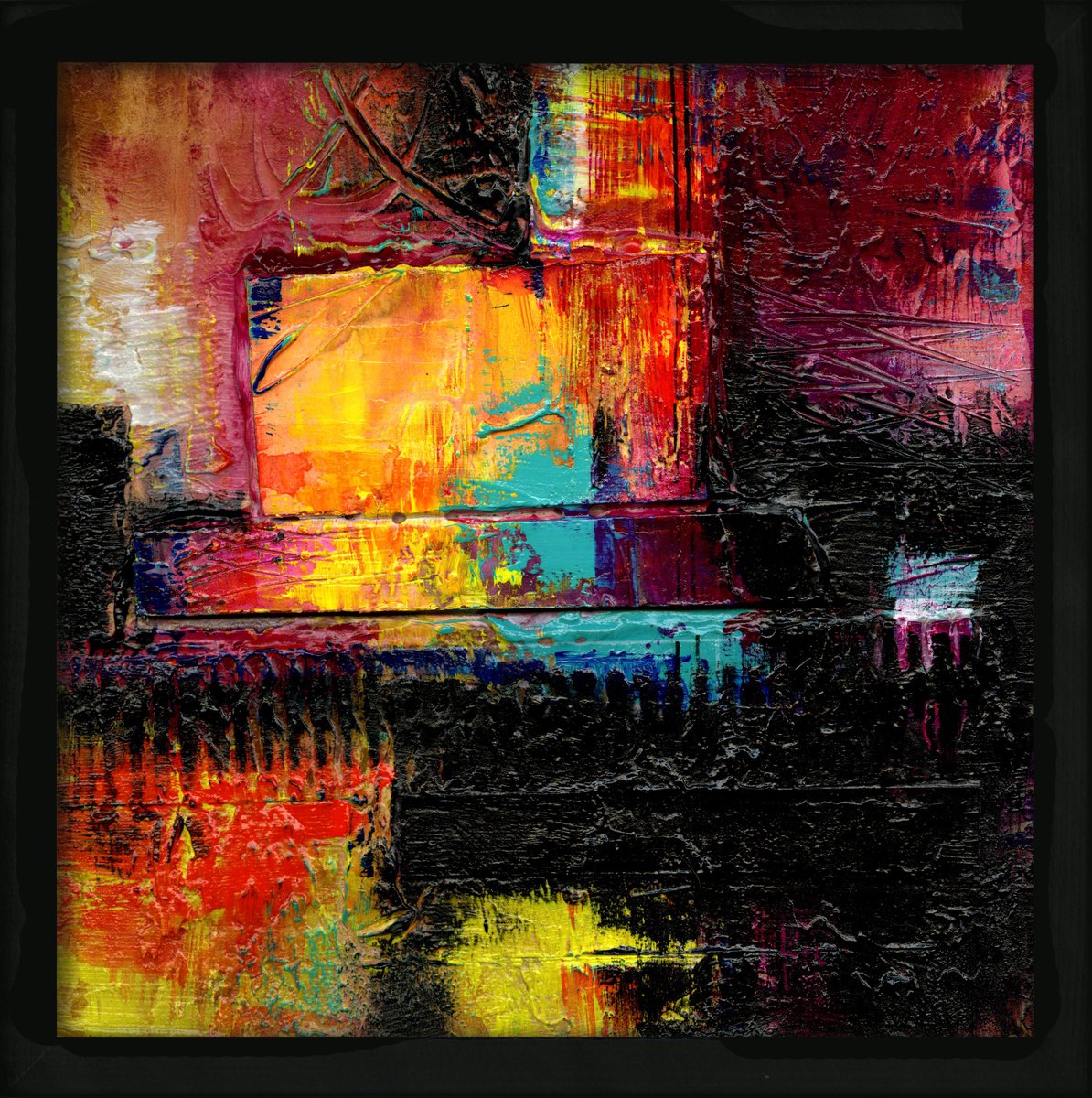 Abstract Painting By Kathy Morton Stanion, 13 X 13", Simply Divine 4, Original Artwork