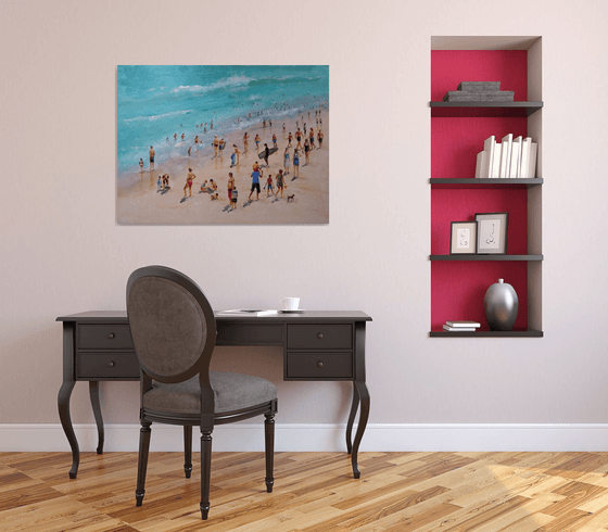 Summertime beach 40x28 in